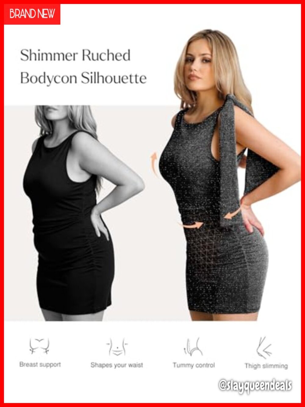 Multi-Way Sequin Boat Neck Mini Bodycon Shaping Dress - Picture 2 of 6